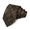 Gravata Masculina Logotipo Personalizado Gravata Paisley Vermelha Casamento Noivo Gravata de Alta Qualidade Amarrada à Mão para Homens