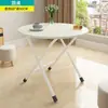 Mesa Plegable para Uso Doméstico, Mesa de Comedor para Viviendas de Alquiler, Mesa Pequeña para Comer en Apartamentos de Alquiler, Dormitorio, Mesa Portátil para Exteriores, Mesa Cuadrada Simple para Montar Puestos