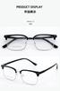 Nueva Moda para Hombre Negocios Montura Cuadrada Ceja Estante Montura de Gafas Tendencia de Moda Mismo Estilo Xiaohongshu Aleación Montura Completa