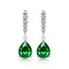 Pendientes de lujo retro europeos y americanos de moda con forma de gota de agua, clásicos para mujer, con micro incrustaciones, brillantes, con gota de agua, circonita AAA, hermosos, para mujer, Venta al por mayor