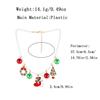 Collar de Campana de Colores Rojo y Verde de Dibujos Animados Navideños Transfronterizo Colgante de Copo de Nieve Festivo y Calceta Navideña NK26360