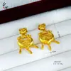 Colgante de Candado Ruyi con Borla de Flor de Lirio Tradicional en Oro Arena, Placa Redonda, Chapado en Cobre con Oro, con Cordón, Estilo Chino Nuevo Tendencia Personalizada