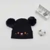 Toucas para Bebê, Toucas de Lã Tricotada, Cachecóis Quentes de Outono e Inverno para Meninos e Meninas, 3-18 Meses, Protetores de Orelha Infantis em Formato de Cúpula