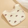 Babero para Bebé en Forma de U, Toalla de Saliva Impermeable de Algodón Puro, Absorbente y No Moja Fácilmente la Ropa, Baberos al por Mayor