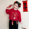 Conjunto de Año Nuevo para Niña Invierno 2025 Nuevo Estilo Conjunto de Polar para Bebé Sudadera Cálida Ropa de Invierno Ropa de Año Nuevo para Niños
