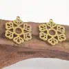 Acero Inoxidable 304 Colgante Cruzado de Copo de Nieve Accesorios Moda DIY Collar Pulsera Joyería Colgante con Patrón Hueco Venta al por Mayor