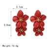 Brincos da Moda Nova Europeia e Americana Mais Vendidos, Brincos de Flor Dupla Camada Multicoloridos Personalizados e Modernos, Atacado de Brincos Simples e Doces