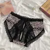 Jiaozhiyuye* Nova Calcinha Feminina de Renda com Estampa de Leopardo, Puro Desejo, Vazada, Respirável, Forro 100% Algodão, Calcinha Triângulo Sexy Feminina