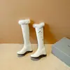 Cuello de pelo 40 botas botas transfronterizas talla extra plataforma de agua tacón de plataforma nuevo comercio exterior casual colgante Lolita botas altas 43 mujer