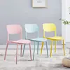 Cadeira de Plástico, Cadeira Simples Moderna com Encosto, Banqueta de Mesa, Cadeira de Barraca de Comida, Cadeira de Fast Food de Chá de Leite, Cadeira de Xadrez e Cartas, Cadeira de Jantar Nórdica