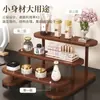 Estante de Armazenamento de Mesa para Sala de Estar Estante de Armazenamento Multicamadas Tipo Escada Porta-Copos de Água Copo de Café Conjunto de Chá Estante de Exibição para Bancada