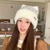 Gorro de pelúcia de alta qualidade estilo coreano para mulheres, outono e inverno de 2026, circunferência da cabeça grande, chapéu slouchy retrô, faz o rosto parecer menor, chapéu quente