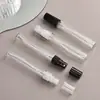 Botella de Perfume de Muestra 8ml, Botella de Perfume Controlada con Tapa Negra de Plástico, Botella de Muestra, Botella con Atomizador, Paquete Portátil de Viaje
