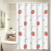 Juego de cortina de ducha de tela de poliéster para uso doméstico, impermeable, resistente al moho, instalación sin taladro, cortina separadora de baño seco-húmedo