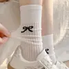 Calcetines de Malla Floral Blancos para Mujer, Calcetines de Media Pantorrilla, Delgados y Transpirables para Primavera y Verano, con Borde de Encaje, Calcetines Largos de Algodón Estilo Ballet