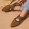 Nuevo Modelo Primavera 2026: Zapatos Planos Casuales para Mujer de Talla Grande, sin Cordones, Puntiagudos, Cómodos, Talla Única