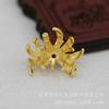 Hongxing DIY Joyería Cobre Color Oro 24K Conservador de Color 23*19mm Material Hecho a Mano Horquilla Accesorios Chapados en Oro Crisantemo B537