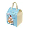 Bolsa térmica de dibujos animados para llevar pasteles, cumpleaños, bolsa desechable para pasteles de 4, 6, 8 y 10 pulgadas para embalaje de almacenamiento en frío
