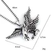 Suministro Directo de Fábrica Colgante de Águila de Acero Inoxidable Retro Moderno para Hombre Nuevo Colgante de Ala de Águila de Acero de Titanio para Comercio Exterior