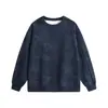 Moletom tie-dye de algodão chinês com gola redonda e mangas compridas para homens, jaqueta com gola canelada, jaqueta masculina de manga comprida, marca da moda Outono/Inverno 2026
