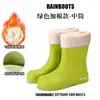 Botas de Lluvia Transfronterizas para Mujer para el Trayecto, Botas de Lluvia Impermeables, Cubrezapatos de Moda de Media Caña, Zapatos de Goma Resistentes al Desgaste con Suela Blanda Antideslizante para Mujer