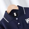 Camisa Polo de Manga Corta para Niños Camiseta de Verano 2025 Nueva Ropa Infantil Top con Letras para Bebé Ropa de Verano Delgada Cómoda