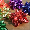 Fábrica 5 polegadas 4 polegadas Flor Estrela Metálica Autoadesiva Flor Estrela Metálica Decoração de Presente Decoração de Natal Guirlanda