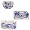 Kaibo Ya melamina hotel restaurante porcelana azul e branca conjunto de quatro peças louça de plástico comercial imitação de porcelana pratos xícara colher