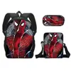Mochila de liberación rápida transfronteriza de Spider-Man Set de tres piezas Dibujos animados para estudiante de primaria Mochila Escolar Mochila