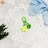 Chaveiro de Flor de Resina Colorida, Ornamento DIY Estilo Fresco, Decoração de Bolsa Coração de Menina, Pequeno Presente