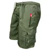 Shorts Cargo de Moda Multibolsos em Estoque Venda Quente Transfronteiriça Calças Casuais Masculinas Comprimento até o Joelho Comércio Exterior Amazon Shorts Cargo