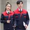 Roupa de Trabalho para Primavera e Outono para Homens, Durável e Resistente a Manchas, Adequada para Oficinas Mecânicas e Auto Repair Shops, Conjunto de Roupa de Trabalho Refletiva com Logotipo Personalizado