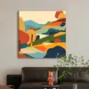 Pinturas Penduradas de Novo Estilo para Fundo de Sala de Estar, Pinturas Decorativas de Arte de Nicho de Alta Qualidade, Arte de Parede Abstrata para Restaurante, Armação de Liga de Alumínio Atacado