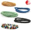 Cuentas de piedra volcánica de color natural, directas de fábrica, cuentas de piedra volcánica, pulsera DIY, accesorios al por mayor
