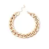 Collar de Cadena Gruesa Simple Exagerado para Mujer Estilo Europeo y Americano Combinación Perfecta Hip-hop hiphop Estilo de Hong Kong Accesorios para la Clavícula Joyería