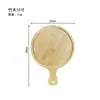 Bambú Madera Estilo Japonés Mango Bandeja para Pizza Restaurante Occidental Bambú Redondo Plato para Pizza 8 pulgadas 9 pulgadas 10 pulgadas Plato para Pizza