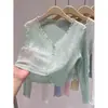 Cárdigan Protector Solar para Mujer, Chal Delgado, Vestido de Tirantes de Verano, Blusa, Chaleco Francés de Cintura Pequeña, Chaqueta de Seda Helada