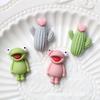 Teléfono móvil belleza diy accesorios de resina broche personalizado imán de nevera almacenamiento animal de dibujos animados rana cactus