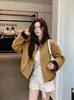 Jaqueta de Algodão Patchwork Estilo Europeu de Luxo com Gola Alta de Pelo Sintético Solta Feminina 2026 Outono/Inverno Nova Jaqueta Acolchoada de Algodão Solta