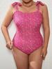 Moda Nuevo Traje de Baño Europeo y Americano Transfronterizo de Comercio Exterior de Una Pieza Talla Grande Traje de Baño Ajustado Sexy para Mujer Listo para la Venta
