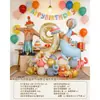 Set de columna de globos con números temática de circo, decoración de escena para fiesta de cumpleaños infantil y accesorios para fotos