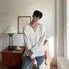 Suéter de malha leve de luxo estilo coreano para outono e inverno para homens, moderno e casual, peça de manga comprida versátil para homens