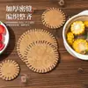 Posavasos Natural de Palma de Coco, Base de Tetera de Arcilla Púrpura, Almohadilla de Fibra de Coco para Tetera, Esterilla Tejida a Mano Aislante para Espacio de Té de Casa de Huéspedes, Esterilla Aislante de Calor para Tetera de Hierro