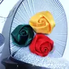 Flor Decorativa de Fita Mini Feita à Mão de 2cm Rosa Estéreo Cabeça de Rosa Acessórios de Cabelo DIY Material de Brinquedo Caixa de Presente