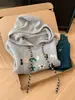 Suéter com capuz em crochê com letras na cor damasco, estilo coreano, para mulheres, adequado para outono e inverno, blusa de tricô solta e casual para pessoas baixinhas