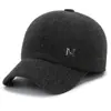 Nueva gorra de béisbol para exteriores de otoño e invierno para hombres de mediana edad y mayores, cortavientos, para ciclismo, cálida, con pico de pato, gorra casual de algodón al por mayor