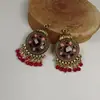 Brincos de Franja com Contas de Cristal Pintadas Estilo Étnico Aliexpress Wish Novo Design de Nicho Brincos Dourados para Mulheres