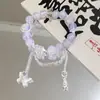Pulsera de Borlas Estilo Bosque Ultra-Hada Nuevo Estilo, Moderna y Fresca, Versátil para Estudiantes y Mejores Amigas, Pulsera Dulce