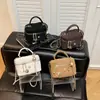 Bolso de Mano Acolchado con Cadena Estilo Coreano para Mujer 2025 Invierno Nuevo Elegante de Alta Calidad Bolso de Hombro Único Cruzado