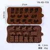 Molde de Silicone para Chocolate Desenho Animado Multiestilo Transfronteiriço Números e Letras Molde de Assar DIY Molde para Fudge Cubo de Gelo